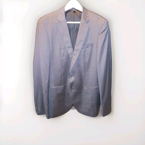 Hugo Boss Men's Super 120 Trabaldo Togna Black Blazer Size 40L 100% Virgin Wool